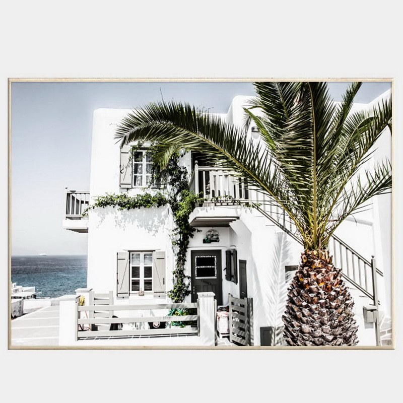Lazy Holiday Canvas - Natural Box Frame