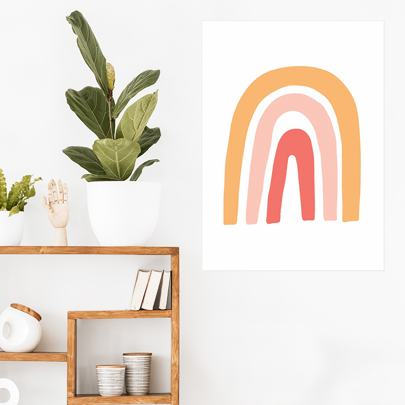 Peaches Rainbow Poster Room