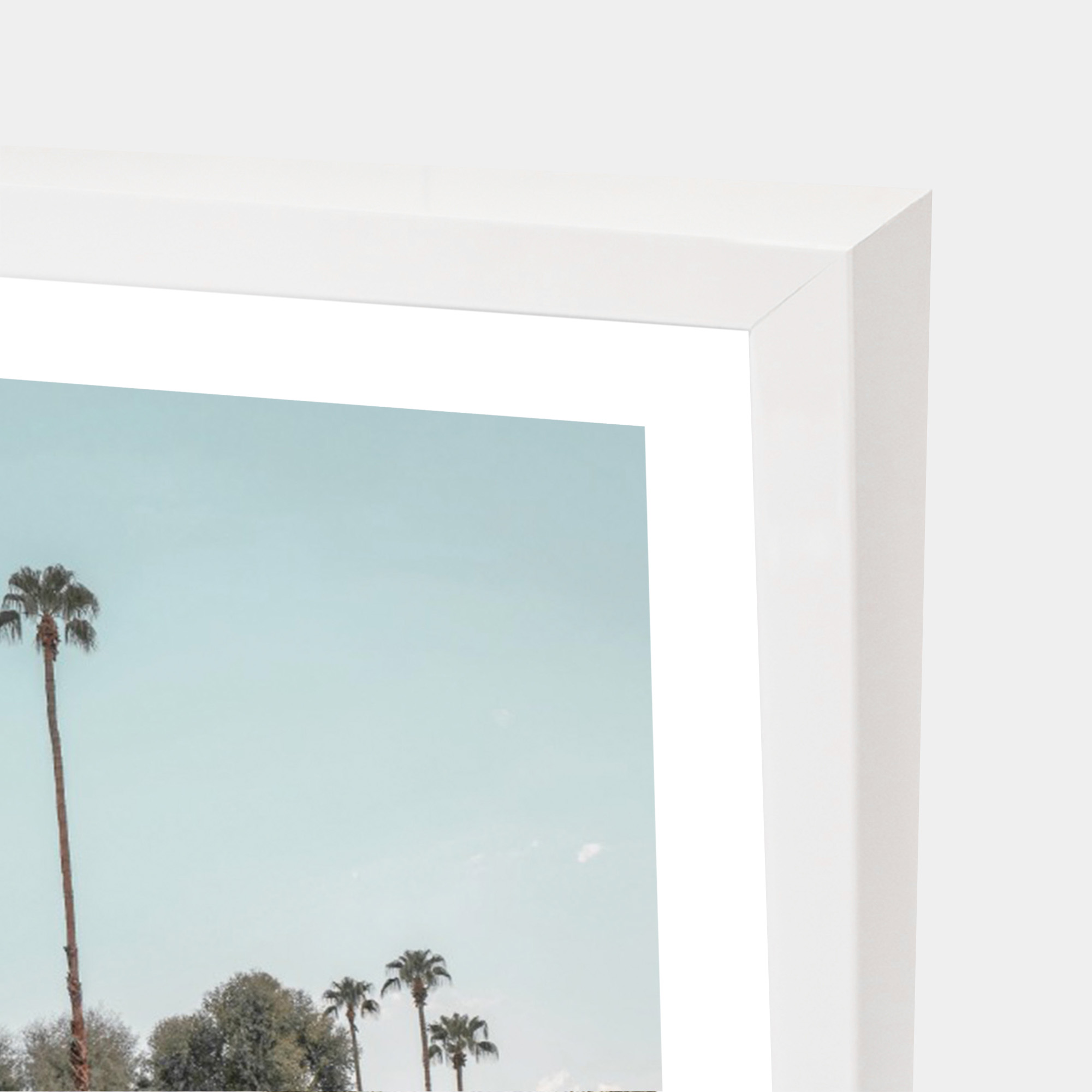 Palm Springs Drive Corner - Flat White-Grey