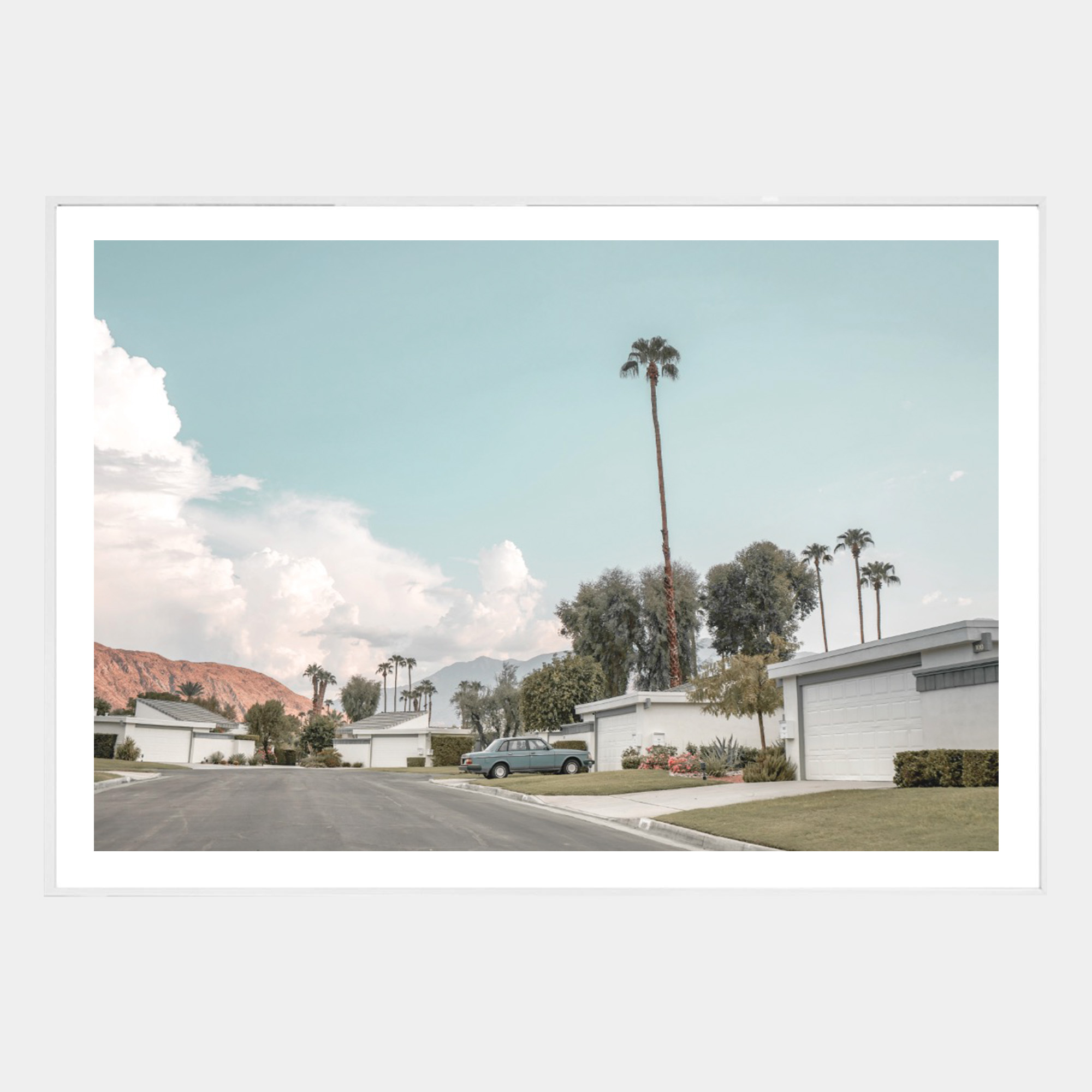 Palm Springs Drive - Flat White Front-Grey