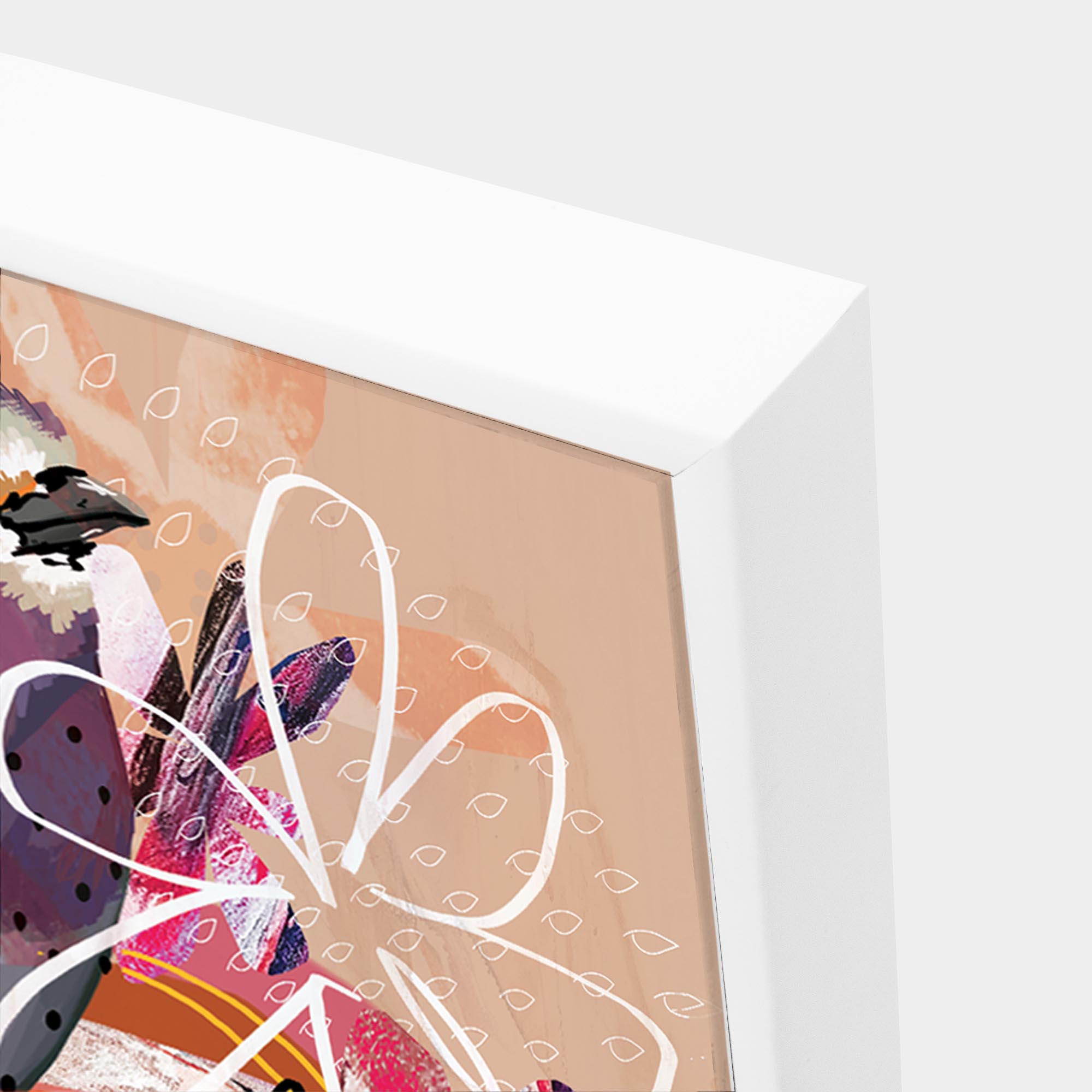 Marjorie-Corner-White Box Frame