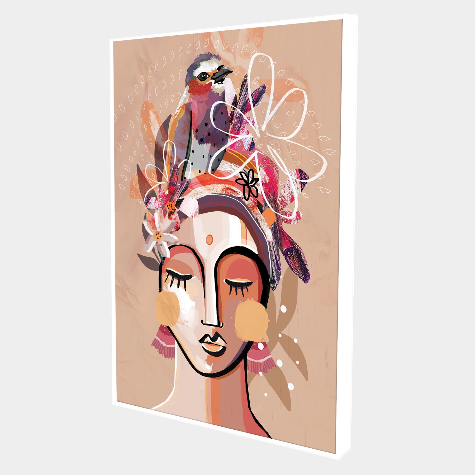 Marjorie-Side-White Box Frame