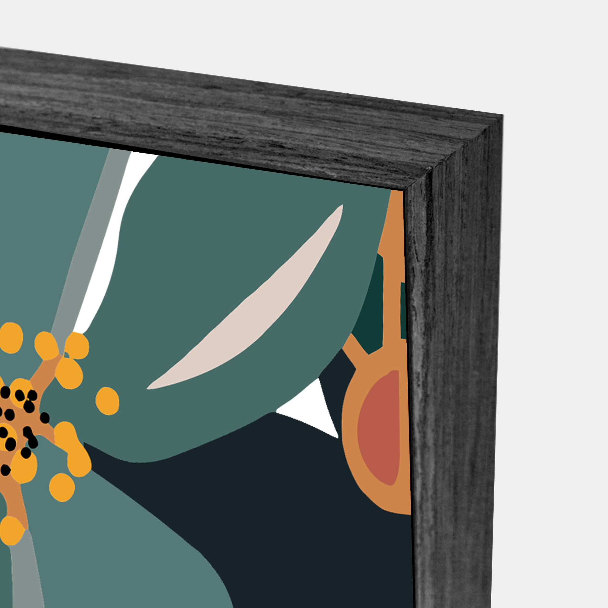 Turquoise Garden -corner-blk-w