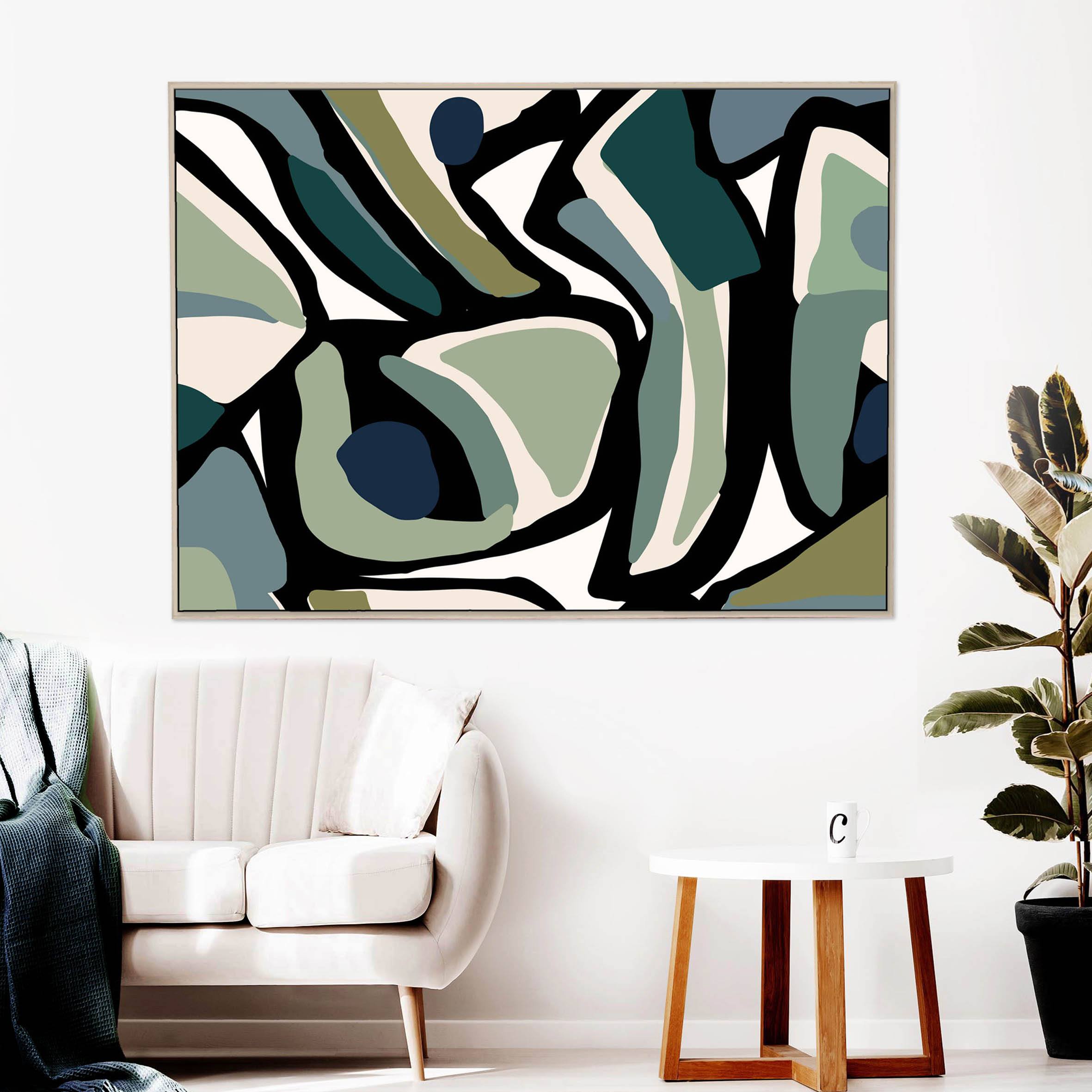 Moss Map Canvas-room