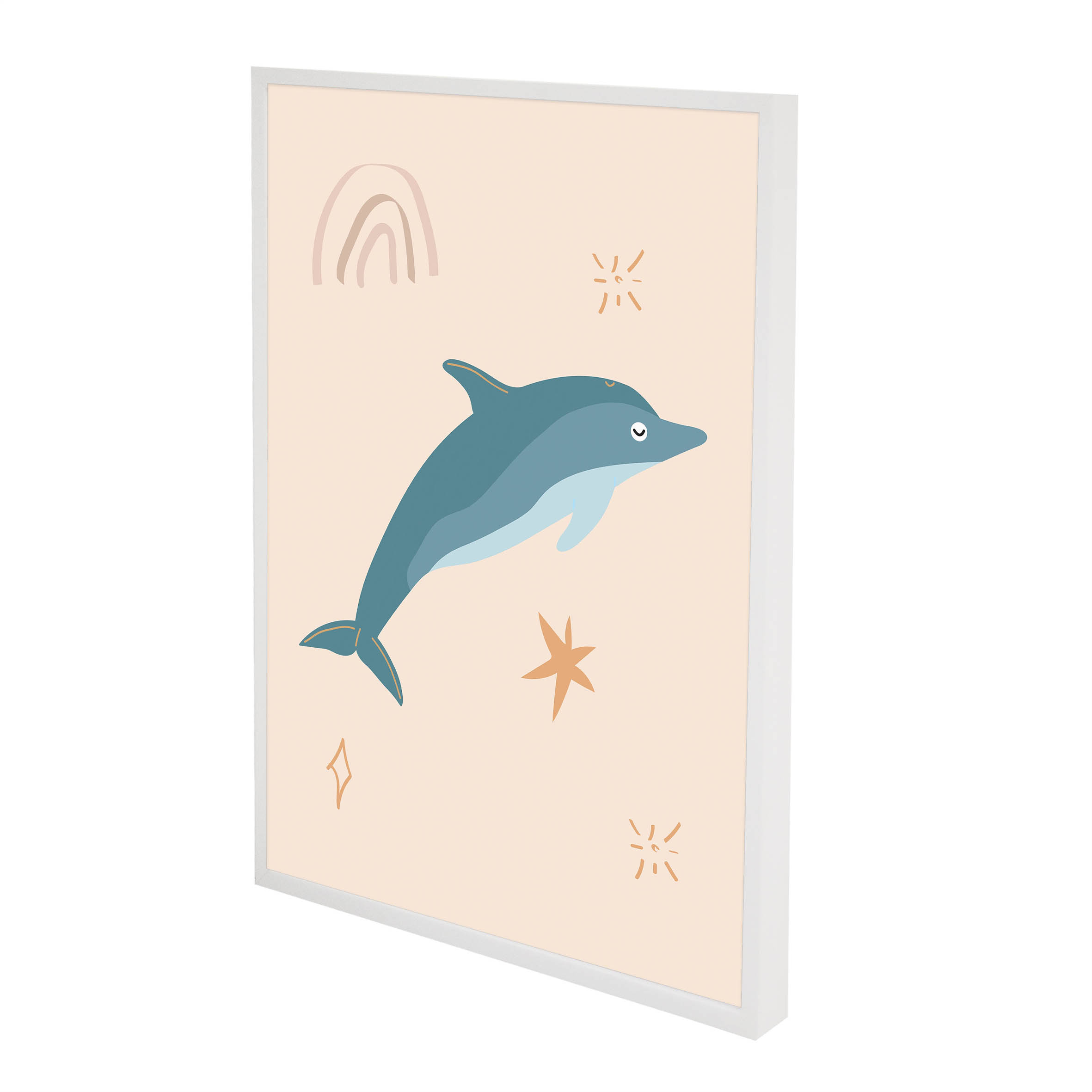 Seashore Dolphin-SIDE-wht-w