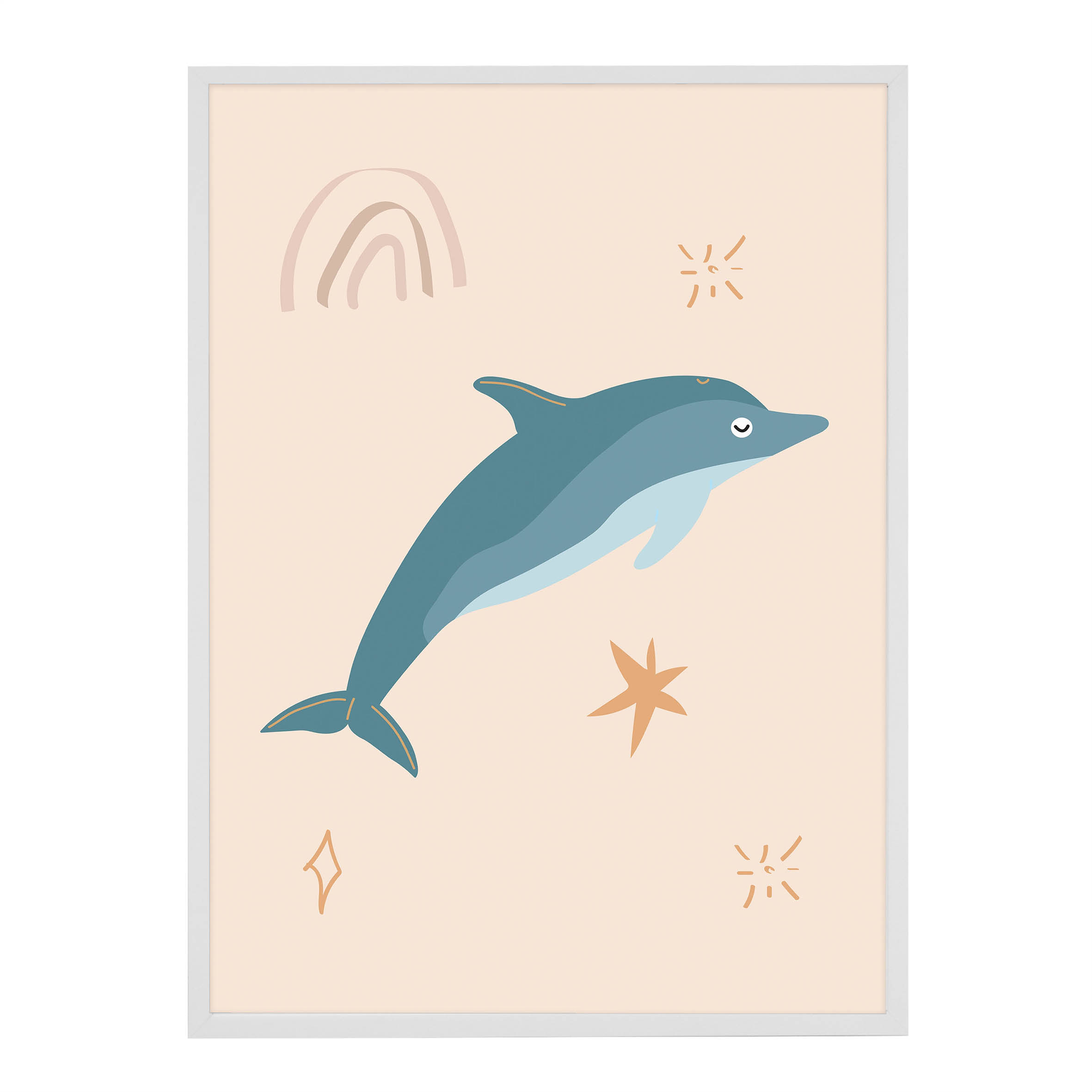 Seashore Dolphin-front-wht-w