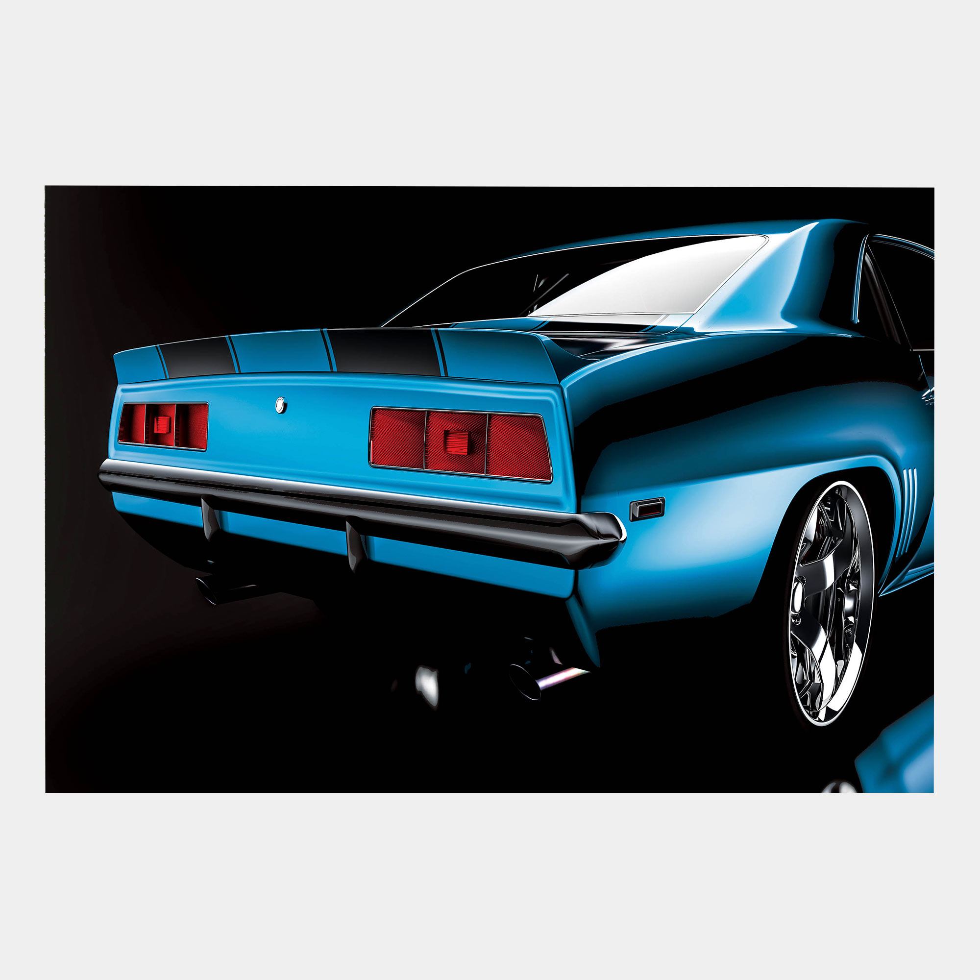 Blue-Muscle-Front-Frameless Perspex-G