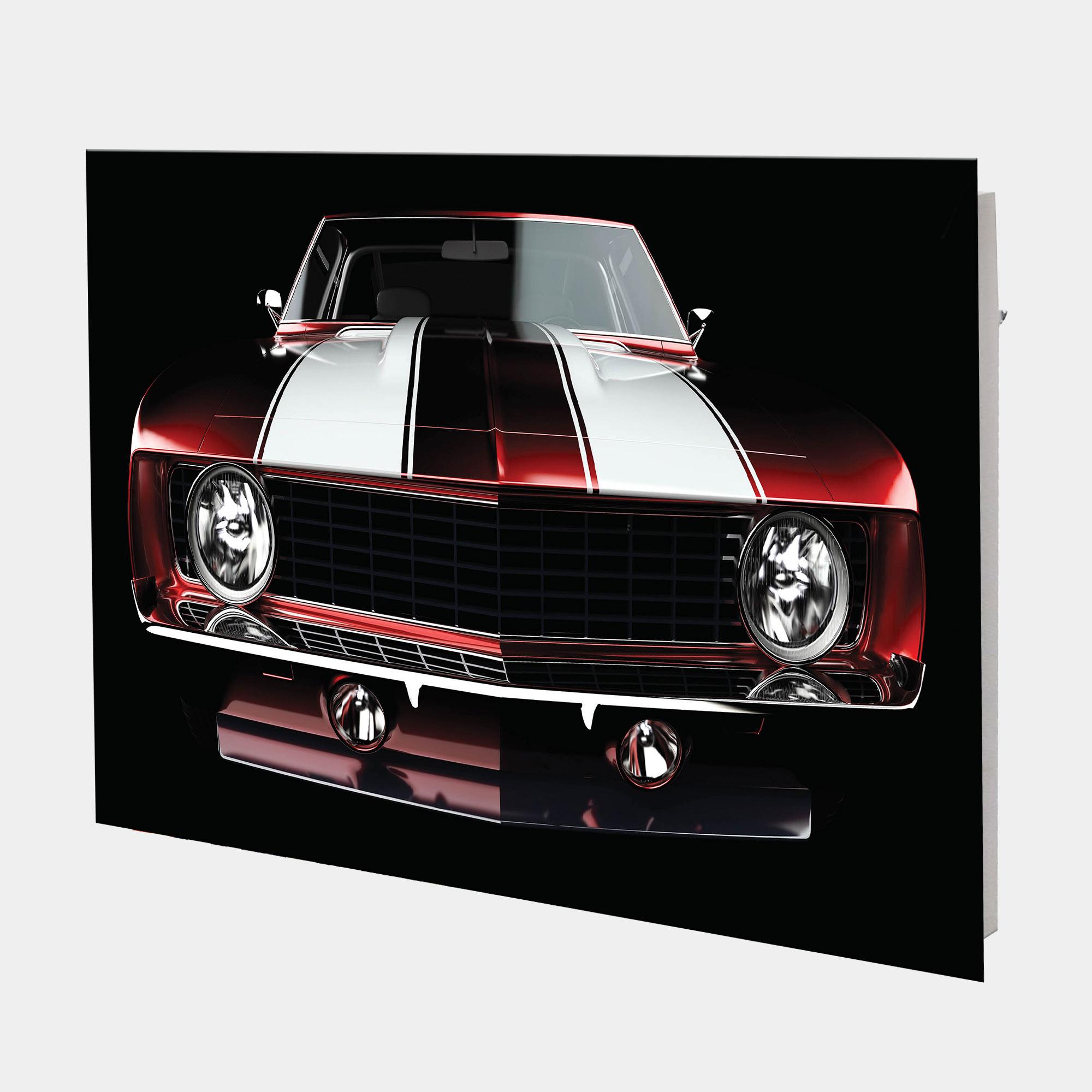 Red-Chevrolet-Side-Frameless Perspex-G