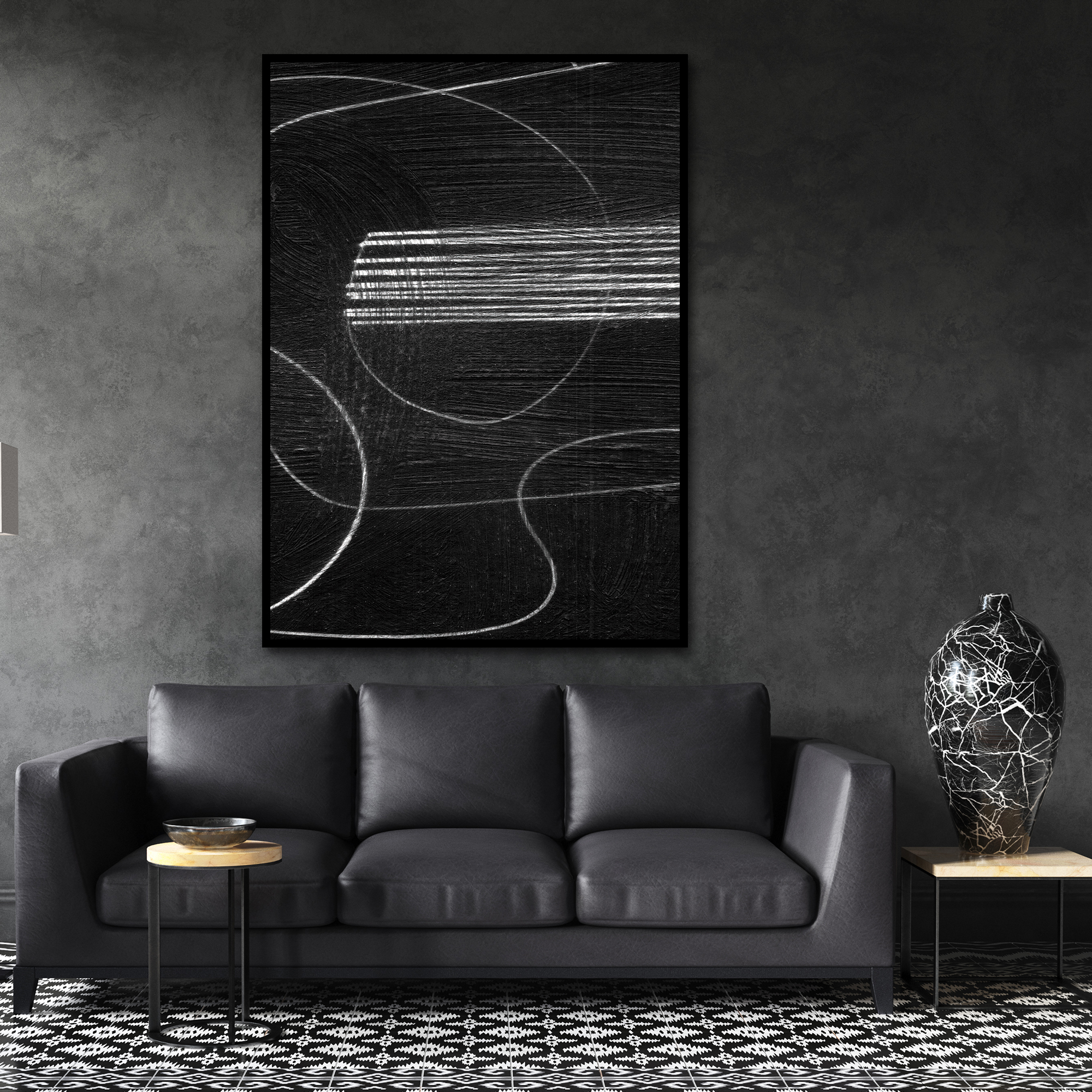 Achromatic-Swirls-Room