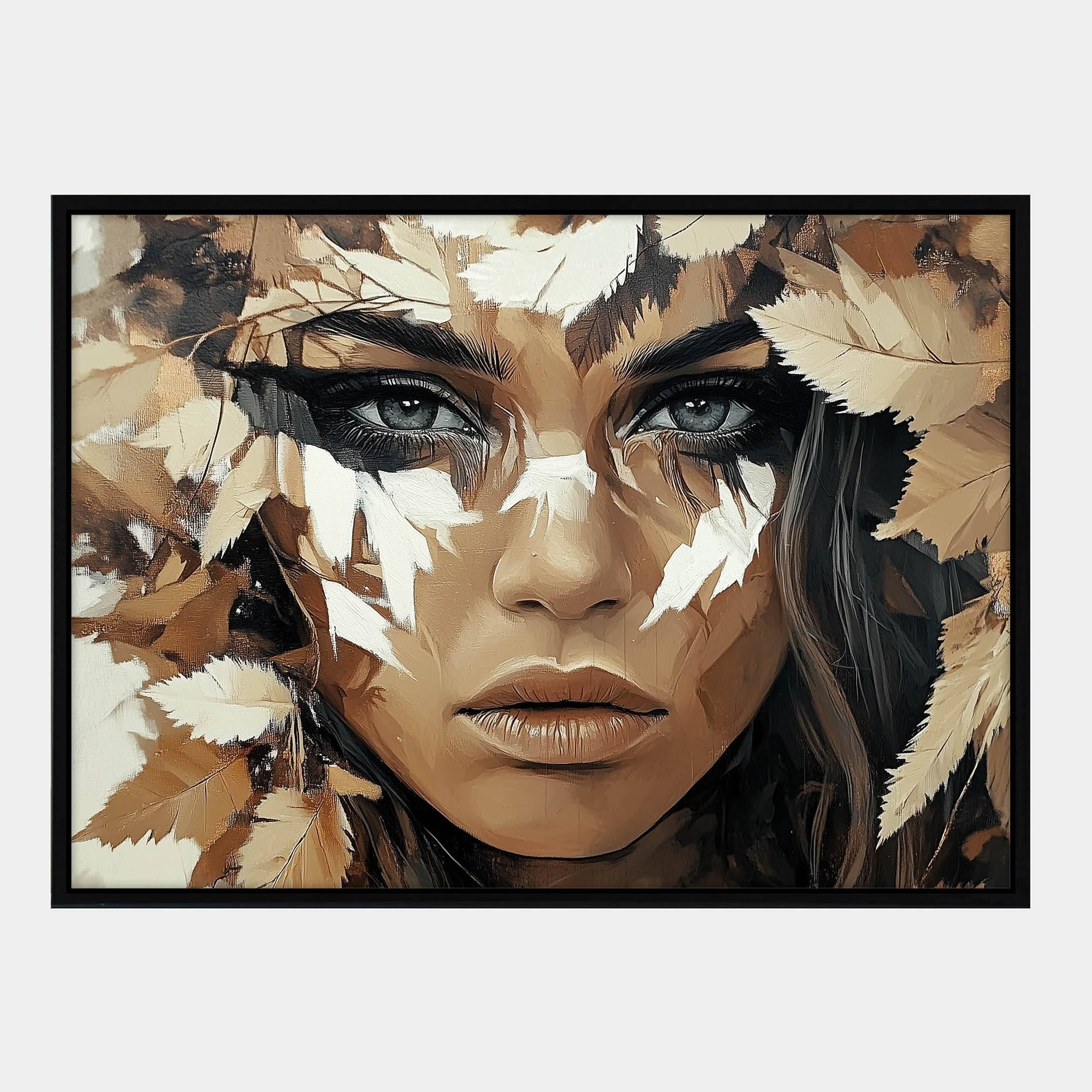 Tribal Leaf-Front-Black-G