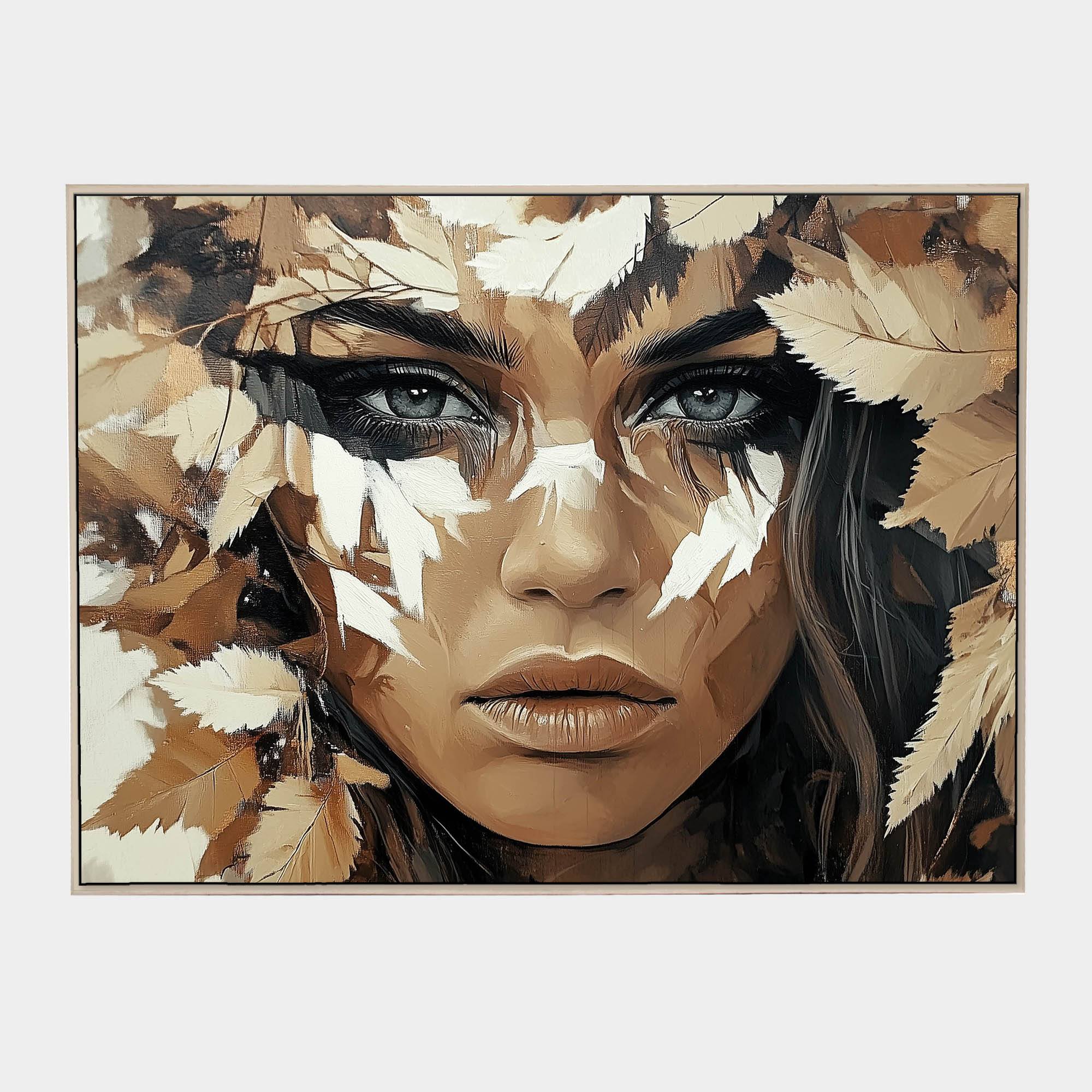 Tribal Leaf-Front-Natural-Boxed-G