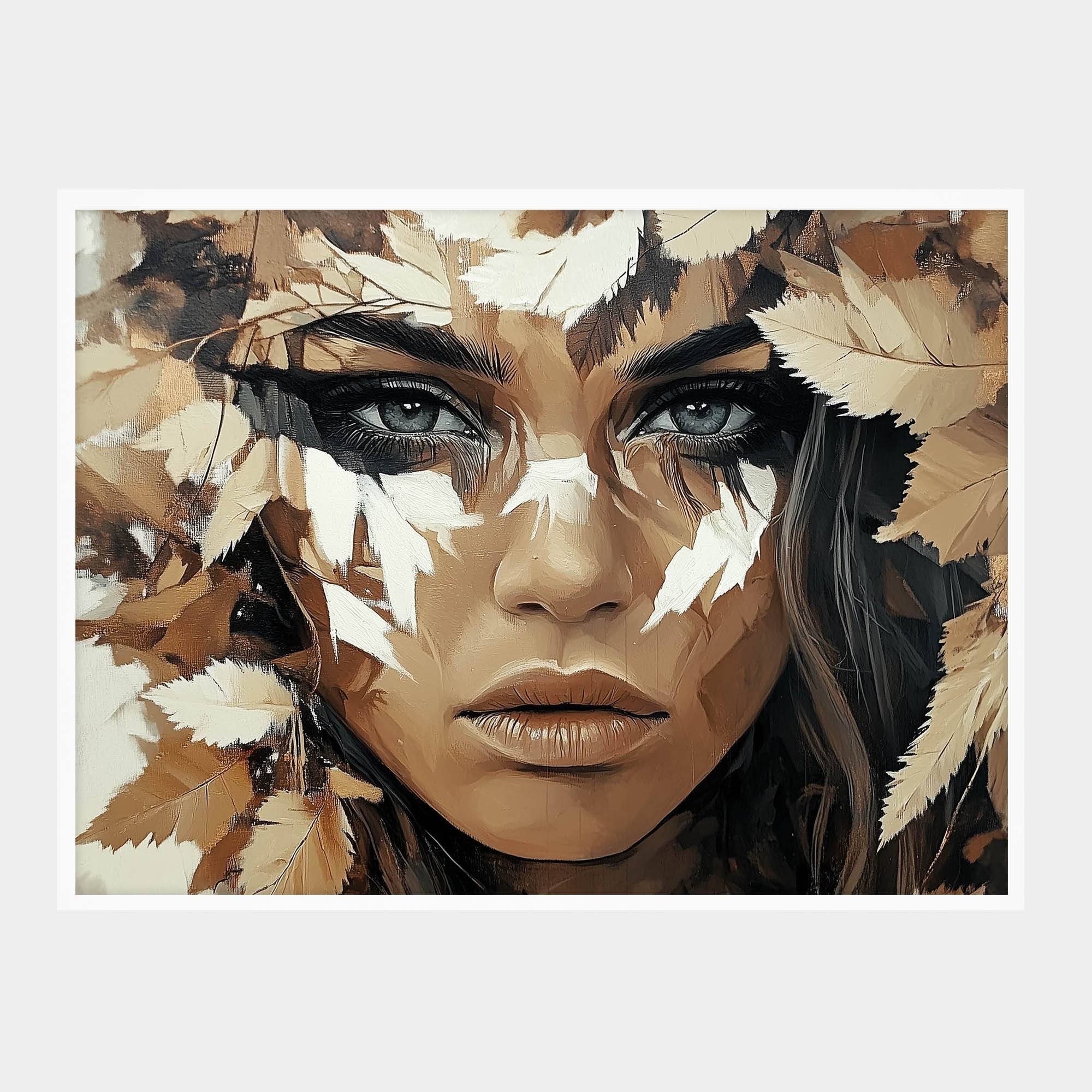 Tribal Leaf-Front-White-G